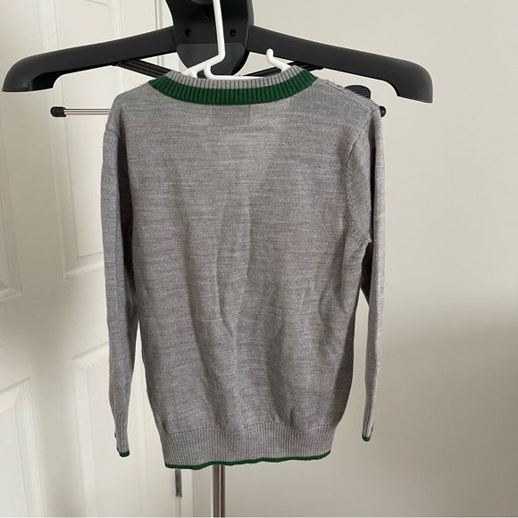 👗 EEUC BLUE BEAR 4T TODDLER GIRL CARDIGAN GREY / GREEN PREPPY NICHOLAS & BEARS - Picture 4 of 6